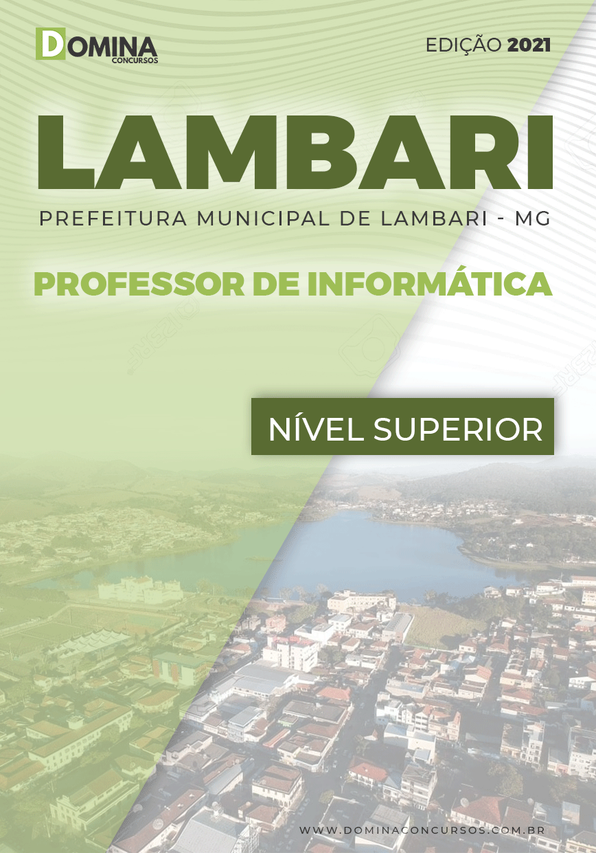 Apostila Concurso Pref Lambari MG 2021 Professor de Informática