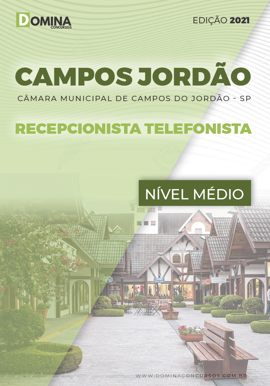 Apostila Câmara Campos Jordão SP 2021 Recepcionista Telefonista
