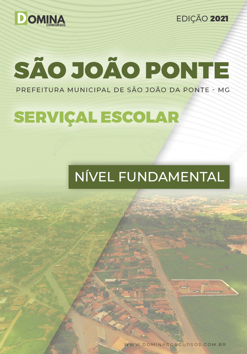 Apostila Concurso Pref São João Ponte MG 2021 Serviçal Escolar