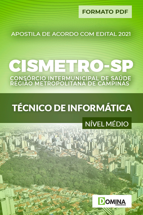 Apostila Seletivo CISMETRO SP 2021 Técnico de Informática