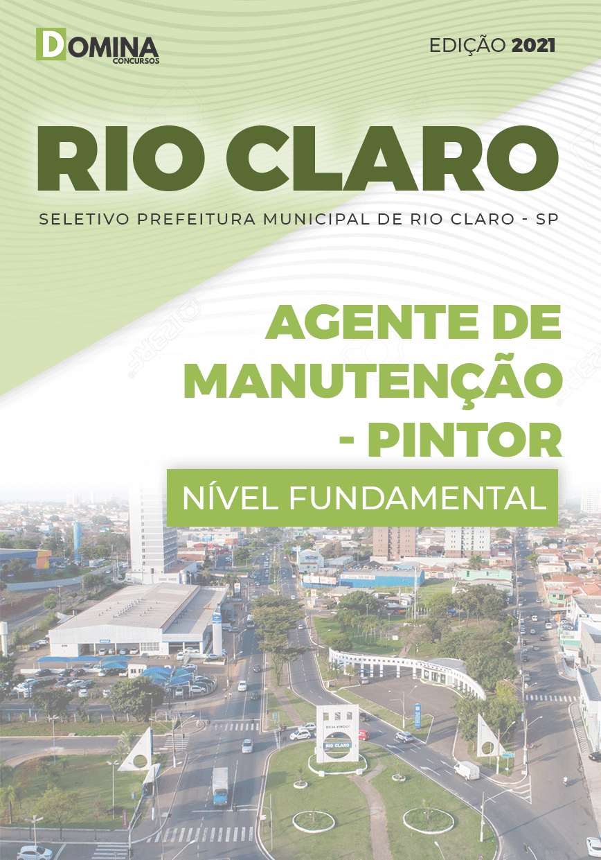 Apostila Pref Rio Claro SP 2021 Agente de Manutenção Pintor
