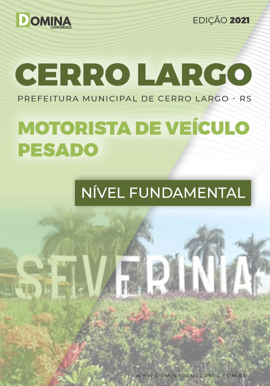 Apostila Pref Cerro Largo RS 2021 Motorista de Veículo Pesado