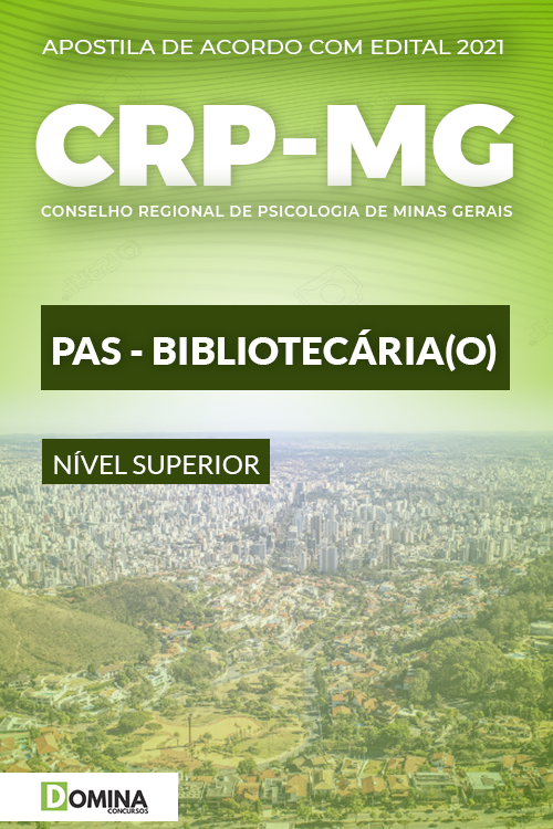 Apostila Concurso CRP MG 2021 PAS Analista Bibliotecário