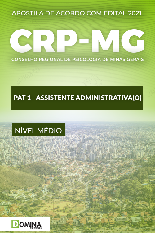 Apostila Concurso CRP MG 2021 PAT 1 Assistente Administrativo