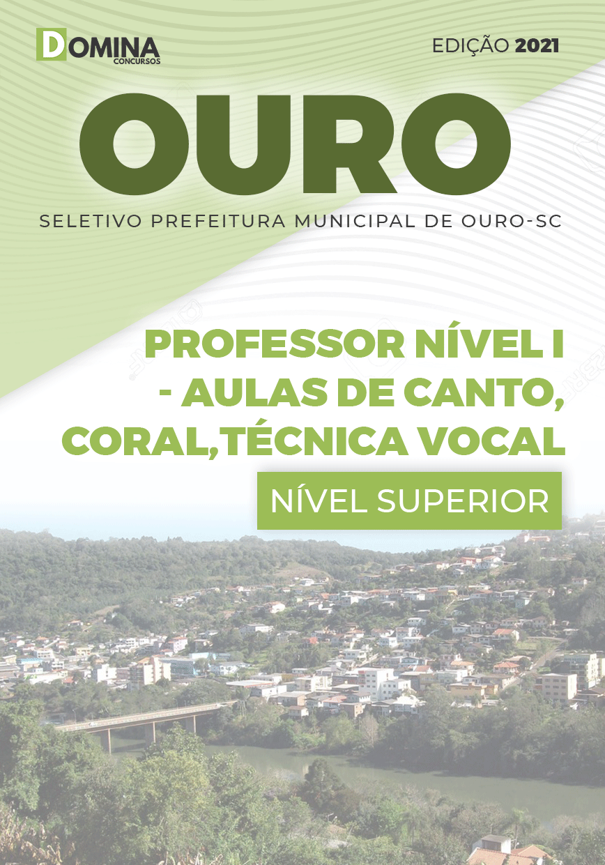 Apostila Pref Ouro SC 2021 Professor Aulas Canto Coral Técnica Vocal