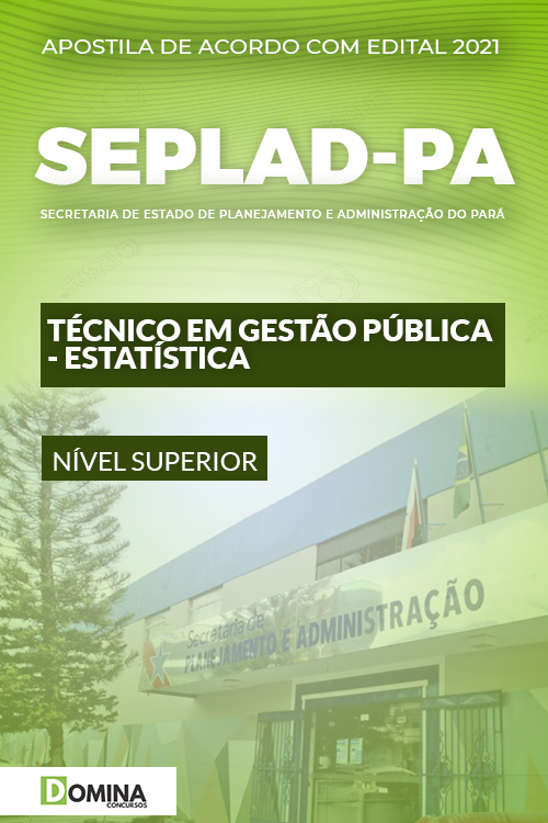 Apostila SEPLAD PA 2021 Técnico em Gestão Pública Estatística