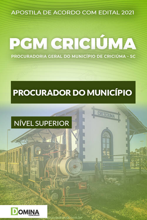 Apostila PGM Criciúma SC 2021 Procurador do Município