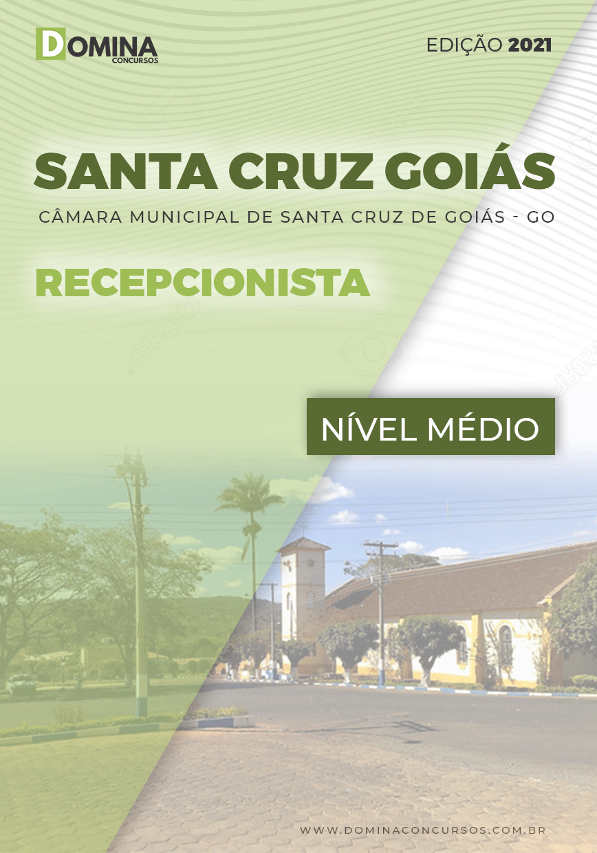 Apostila Câmara Santa Cruz de Goiás GO 2021 Recepcionista