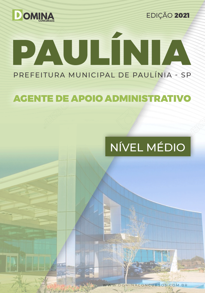 Apostila Pref Paulínia SP 2021 Agente de Apoio Administrativo