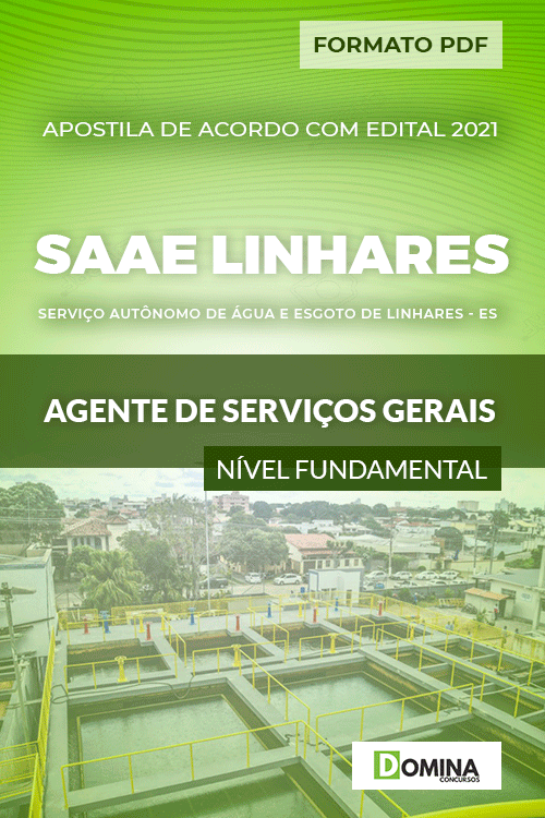 Apostila SAAE Linhares ES 2021 Agente de Serviços Gerais
