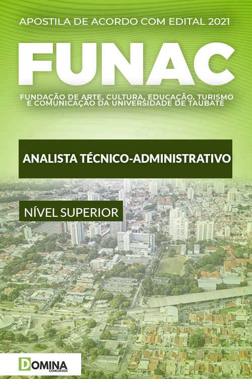 Apostila FUNAC SP 2021 Analista Técnico Administrativo
