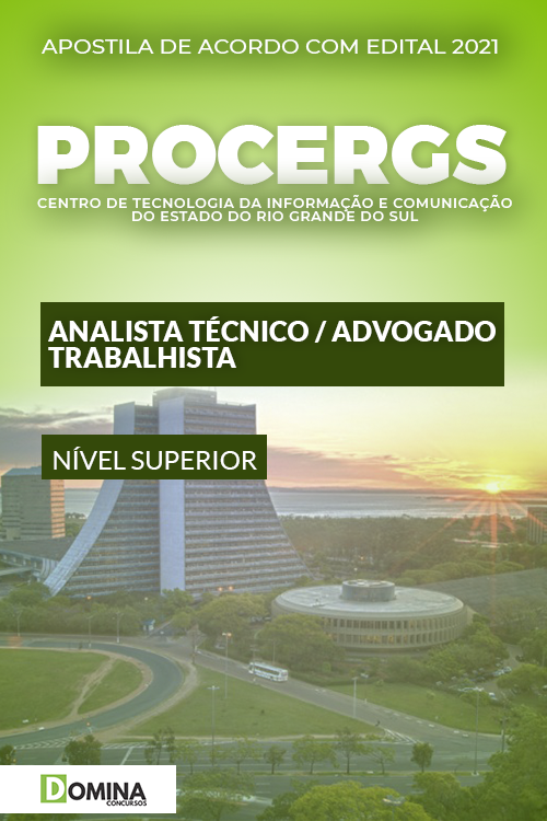 Apostila PROCERGS RS 2022 Analista Técnico Advogado Trabalhista