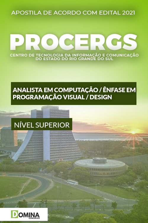 Apostila PROCERGS RS 2022 Analista Programação Visual Design