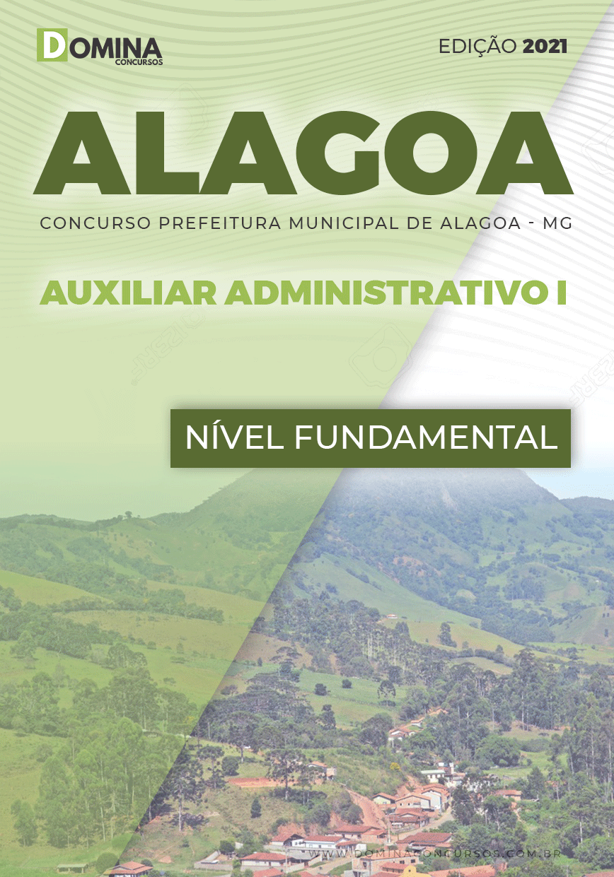 Apostila Pref Alagoa MG 2021 Auxiliar Administrativo I