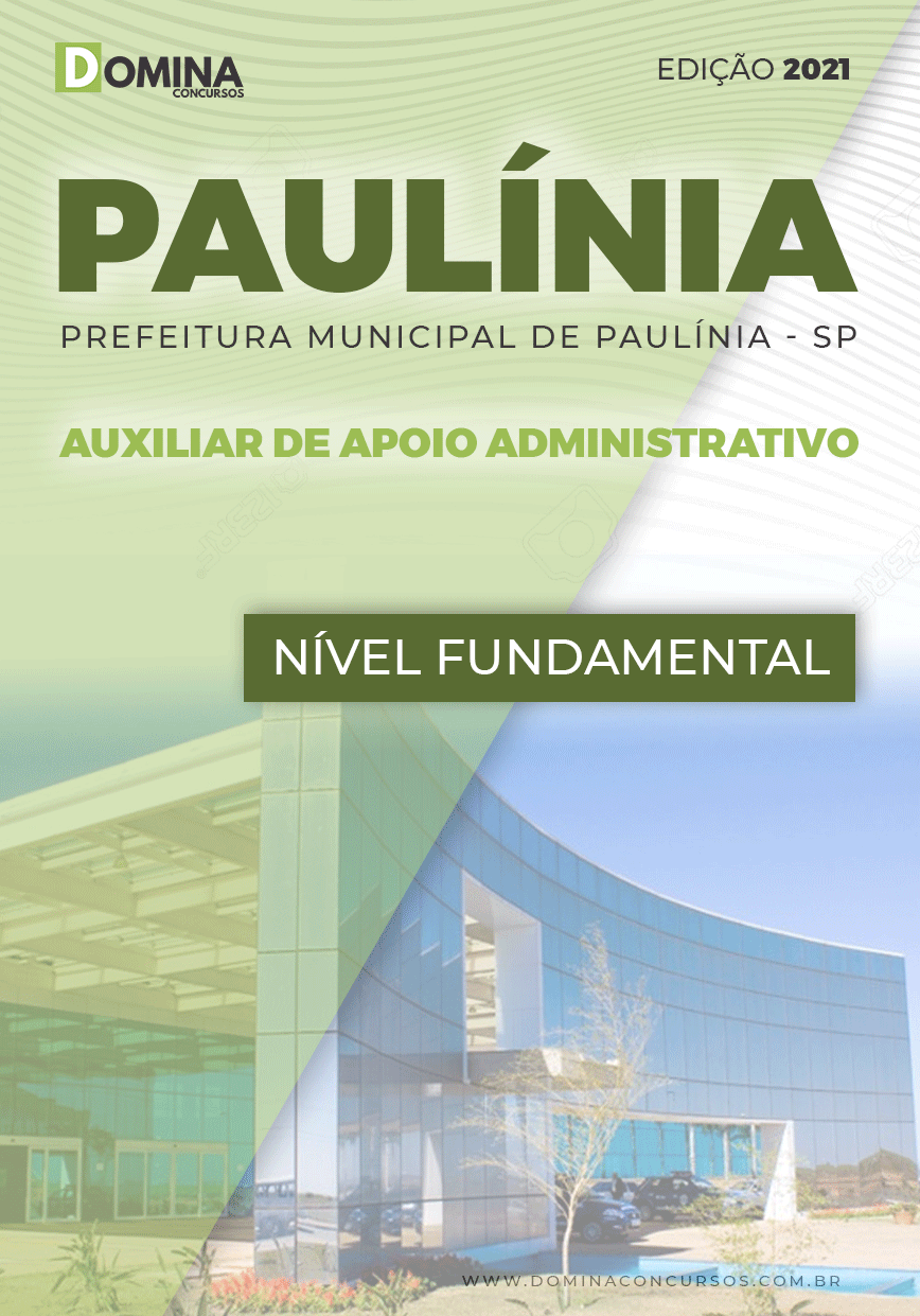 Apostila Pref Paulínia SP 2021 Auxiliar de Apoio Administrativo