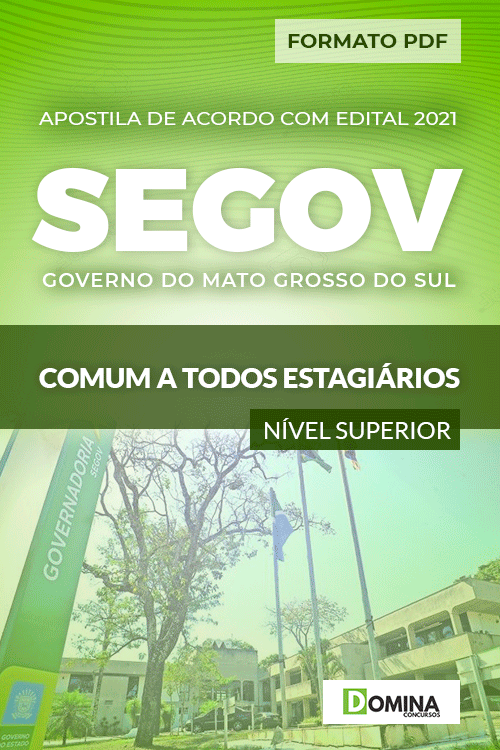 Apostila Seletivo SEGOV MS 2021 Comum a Todos Estagiários