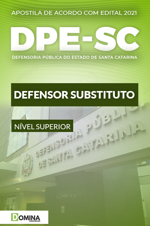 Apostila Concurso DPE SC 2021 Defensor Substituto