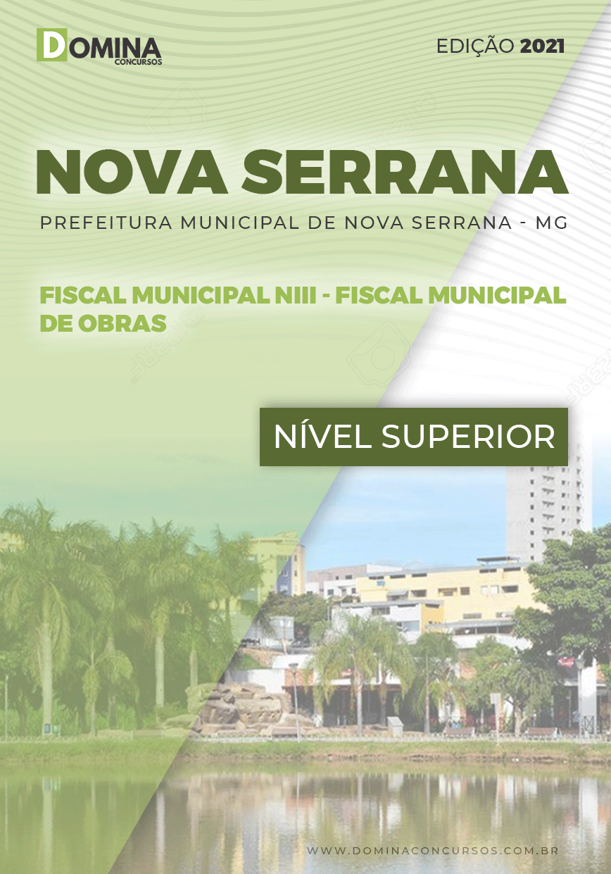 Apostila Pref Nova Serrana MG 2021 Fiscal Municipal de Obras