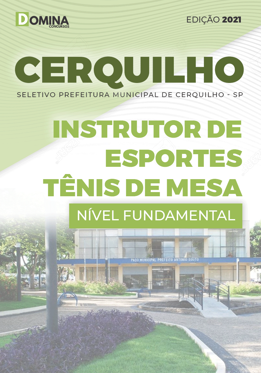 Apostila Pref Cerquilho SP 2021 Instrutor Esportes Tênis de Mesa