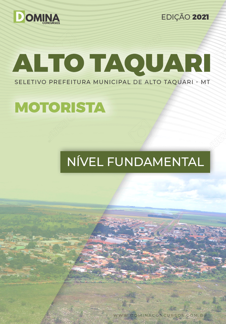 Apostila Seletivo Pref Alto Taquari MT 2021 Motorista