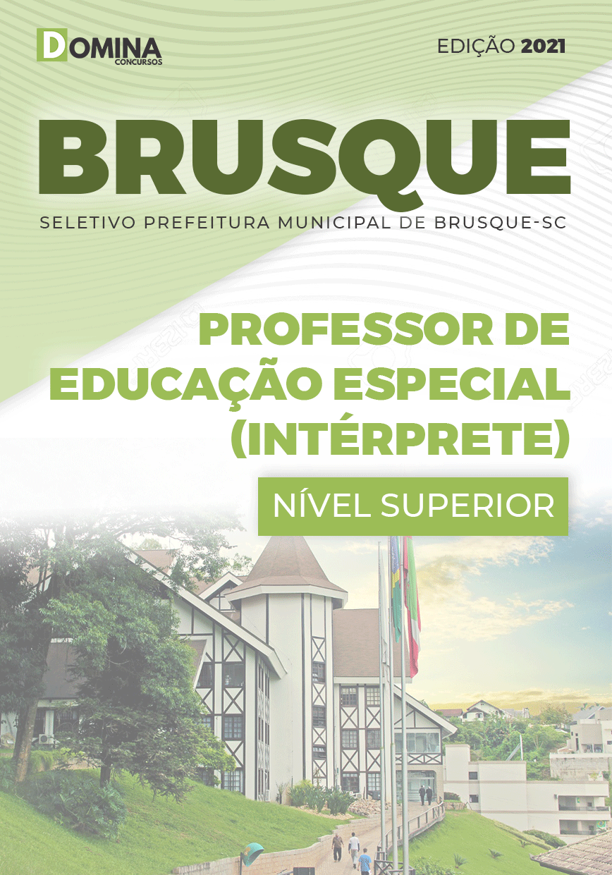 Apostila Pref Brusque SC 2021 Professor Especial Intérprete