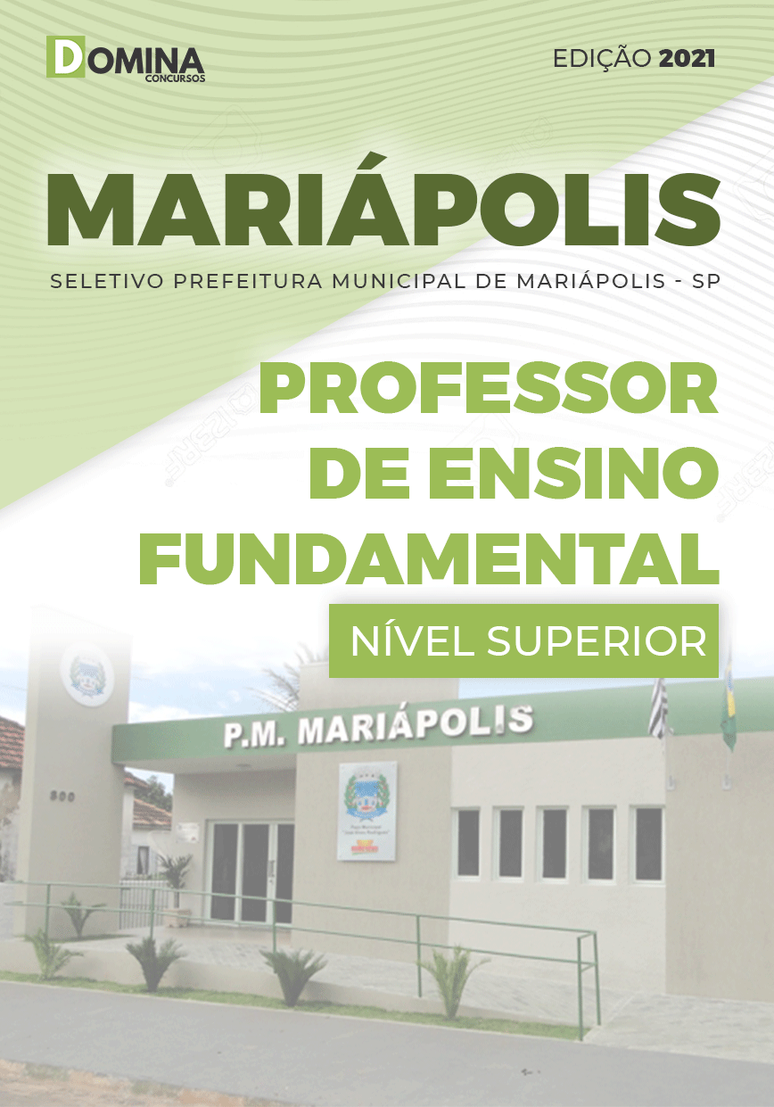 Apostila Pref Mariápolis SP 2021 Professor de Ensino Fundamental