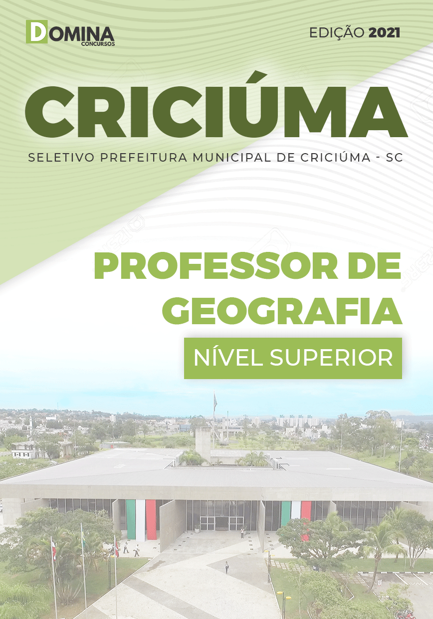 Apostila Pref Criciúma SC 2021 Professor de Geografia