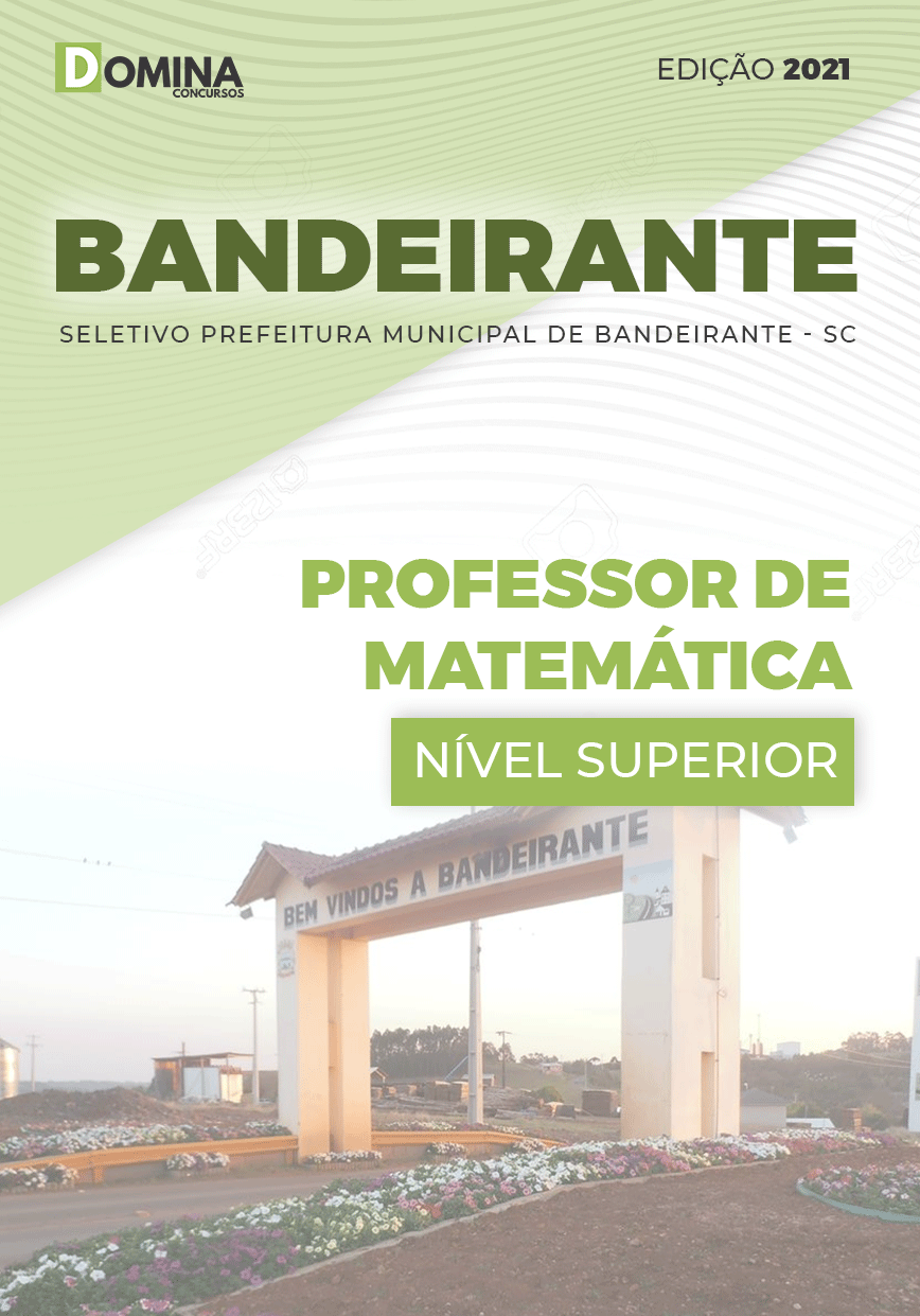 Apostila Pref Bandeirante SC Professor de Matemática