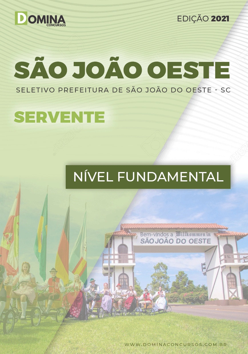 Apostila Seletivo Pref São José Oeste SC 2021 Servente