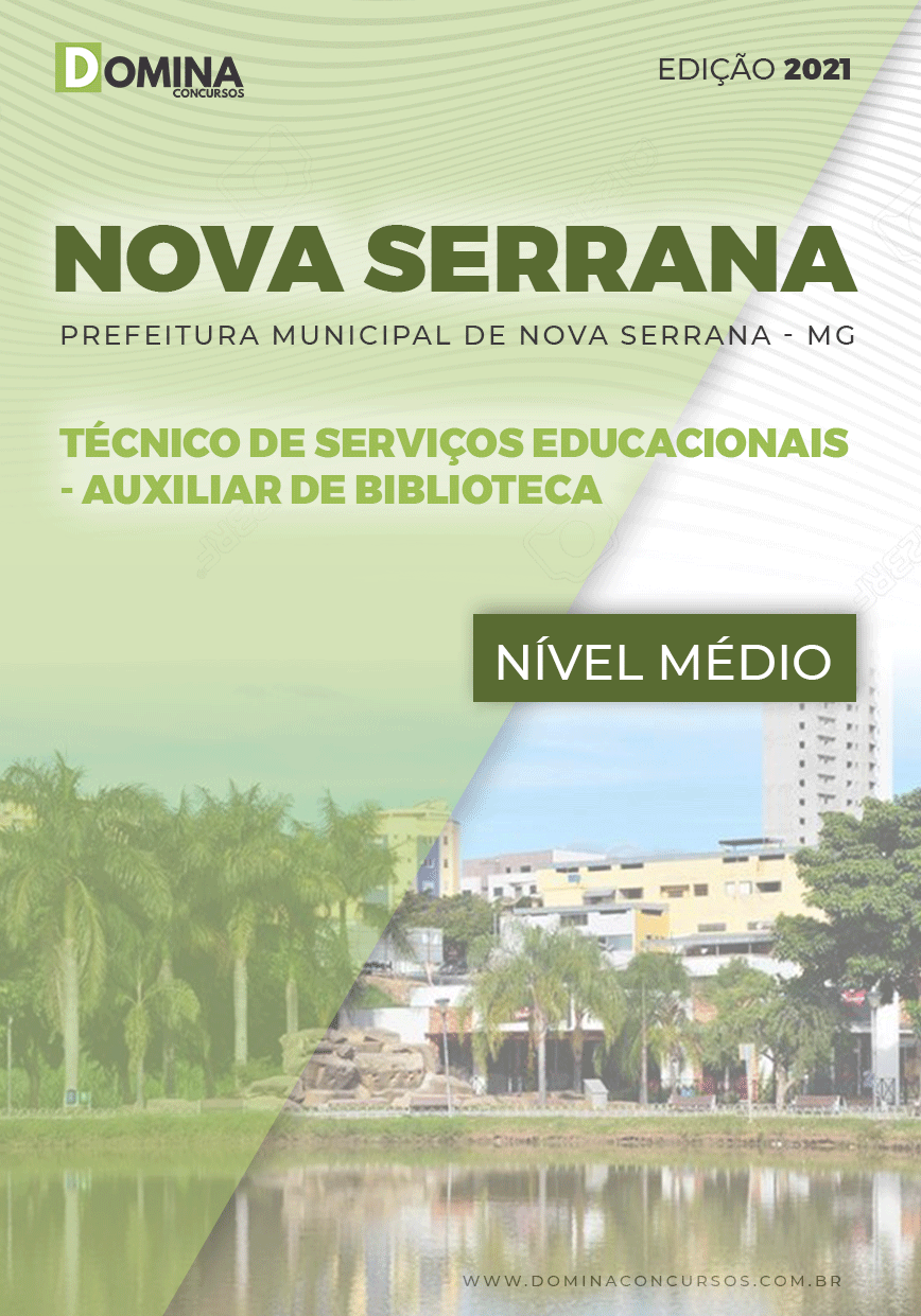 Apostila Pref Nova Serrana MG 2021 Auxiliar de Biblioteca