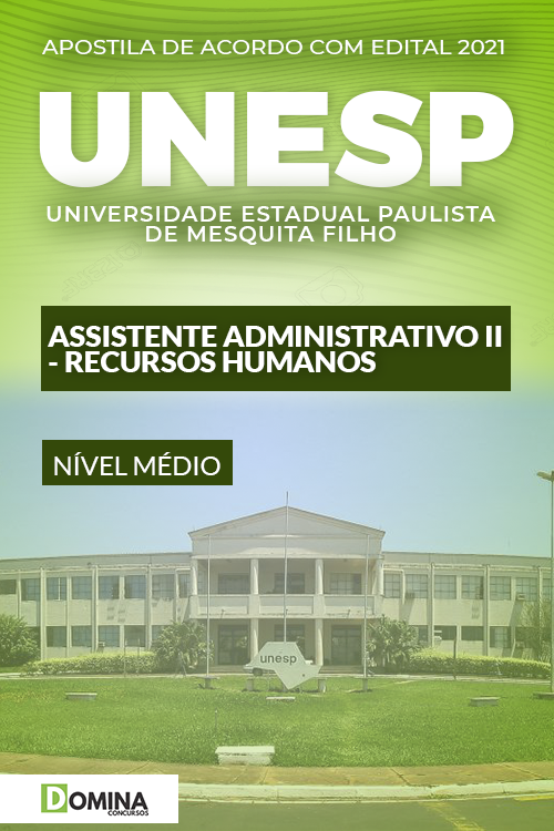Apostila UNESP UNSV 2022 Assistente II Recursos Humanos