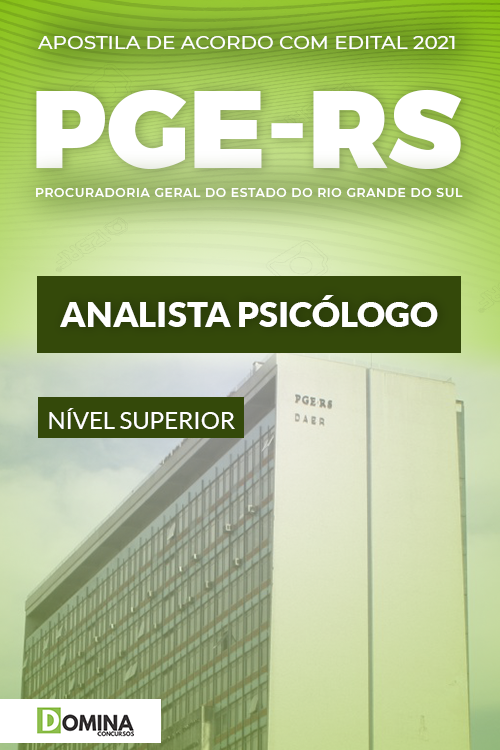 Apostila Digital Concurso PGE RS 2021 Analista Psicólogo