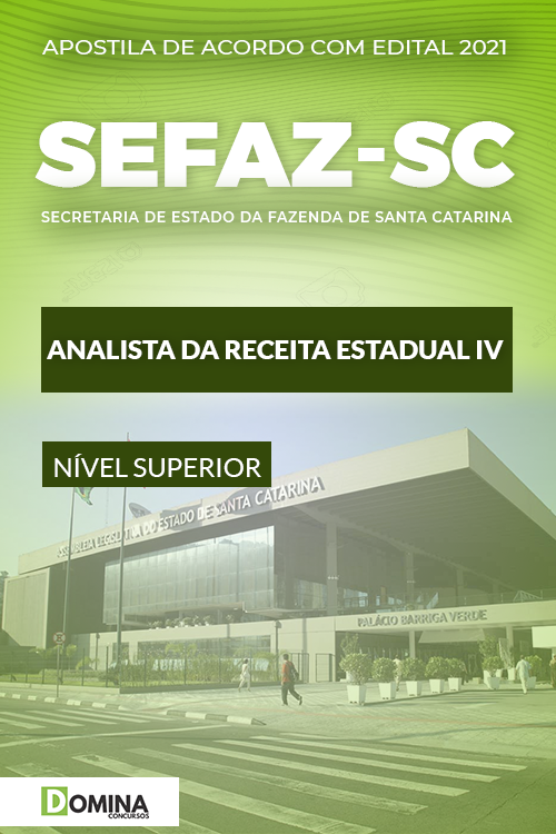 Apostila SEFAZ SC 2021 Analista da Receita Estadual IV