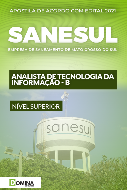 Apostila SANESUL MS 2021 Analista Tecnologia Informação B