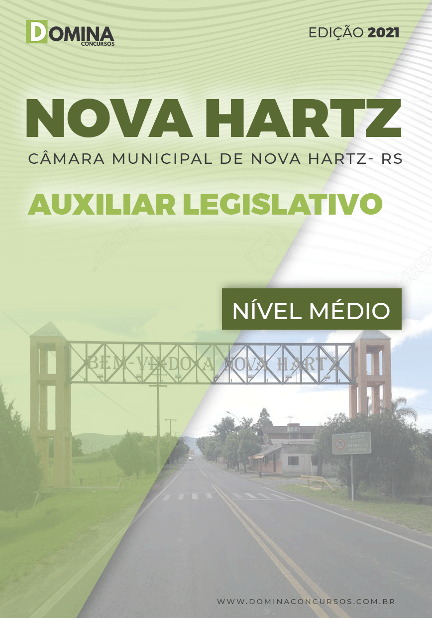 Apostila Câmara Nova Hartz RS 2021 Auxiliar Legislativo