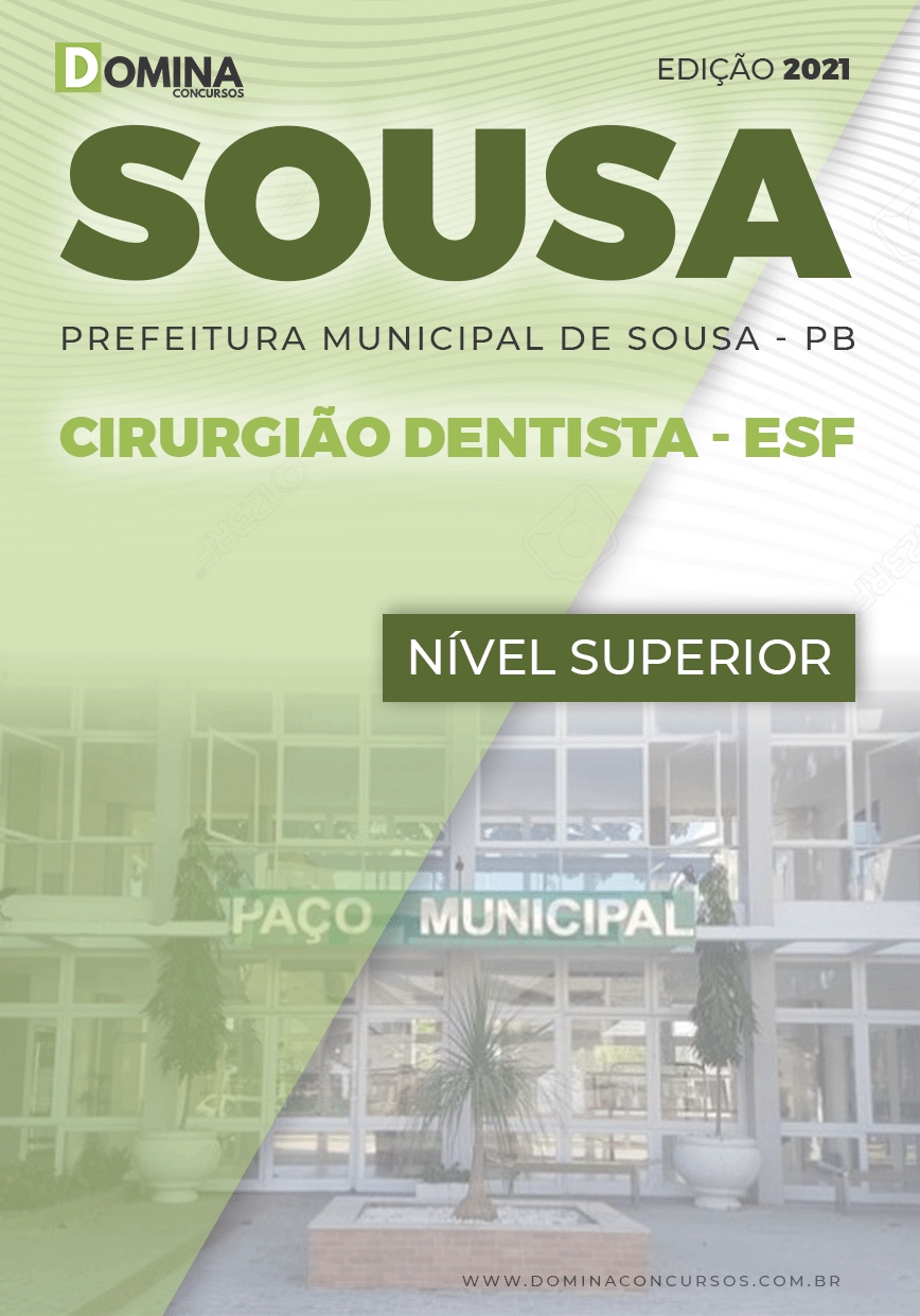 Apostila Concurso Pref Sousa PB 2021 Cirurgião Dentista ESF