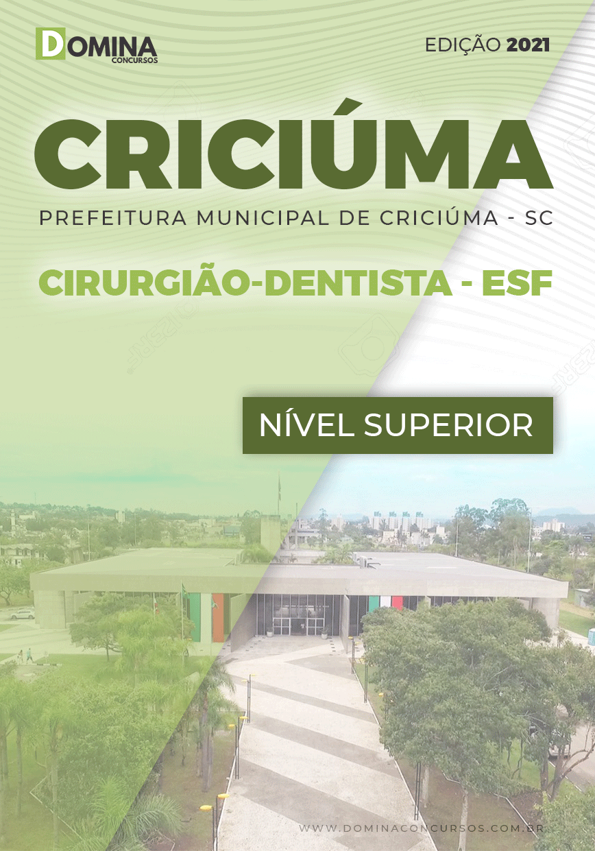 Apostila Seletivo Pref Criciúma SC 2021 Cirurgião Dentista ESF