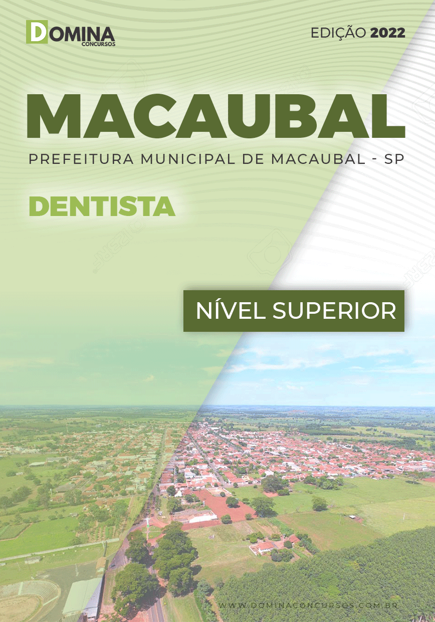 Apostila Concurso Pref Macaubal SP 2022 Dentista