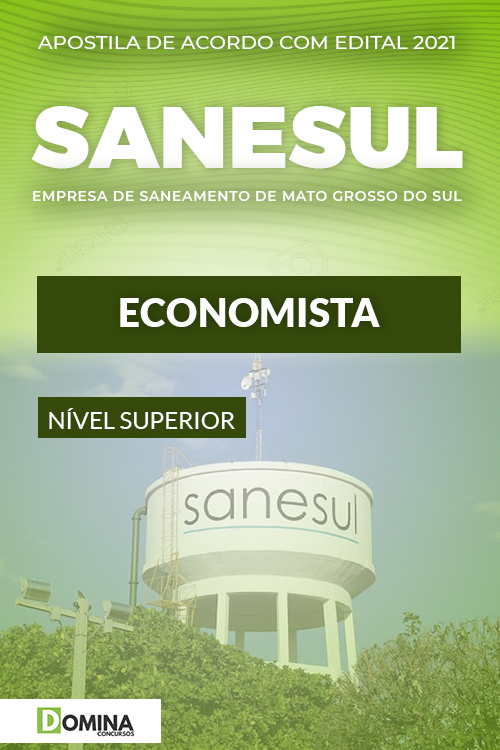 Apostila Digital Concurso SANESUL MS 2021 Economista
