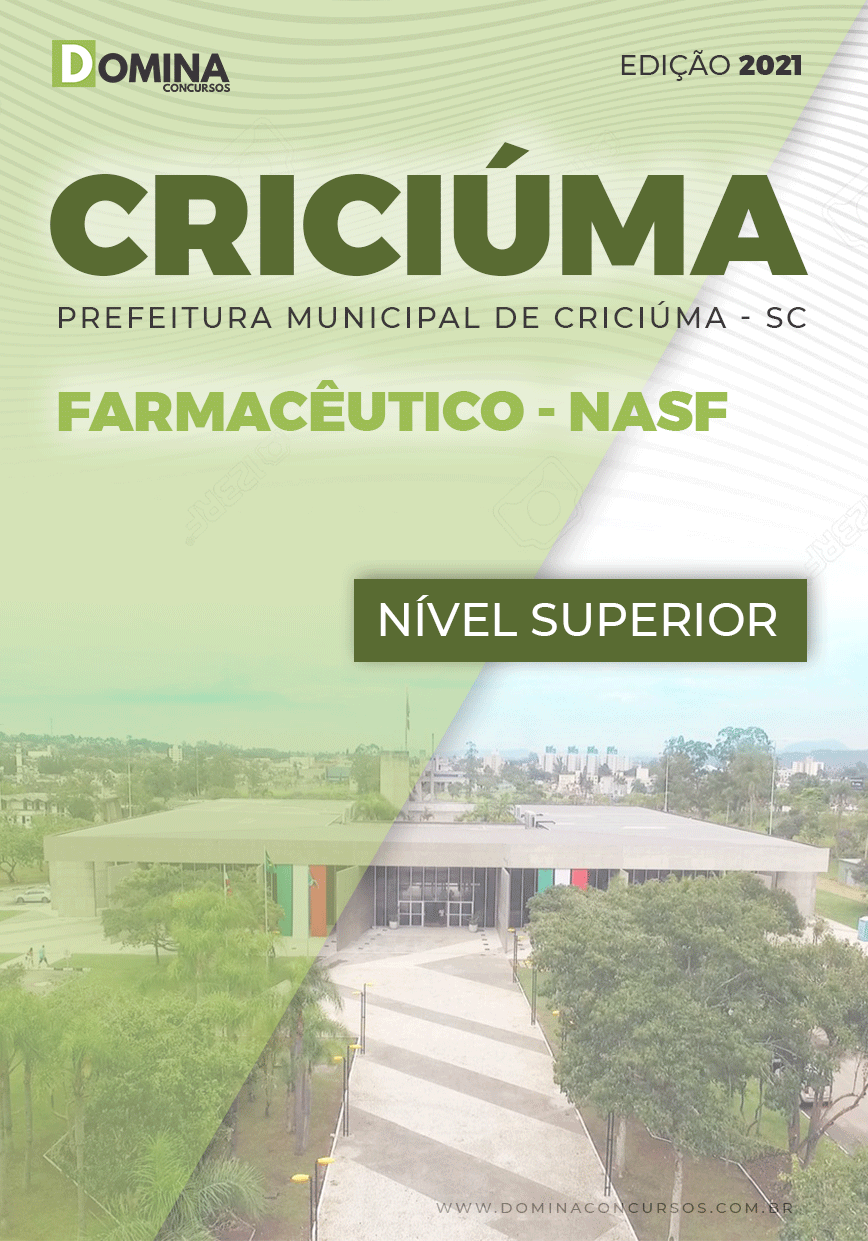 Apostila Seletivo Pref Criciúma SC 2021 Farmacêutico NASF