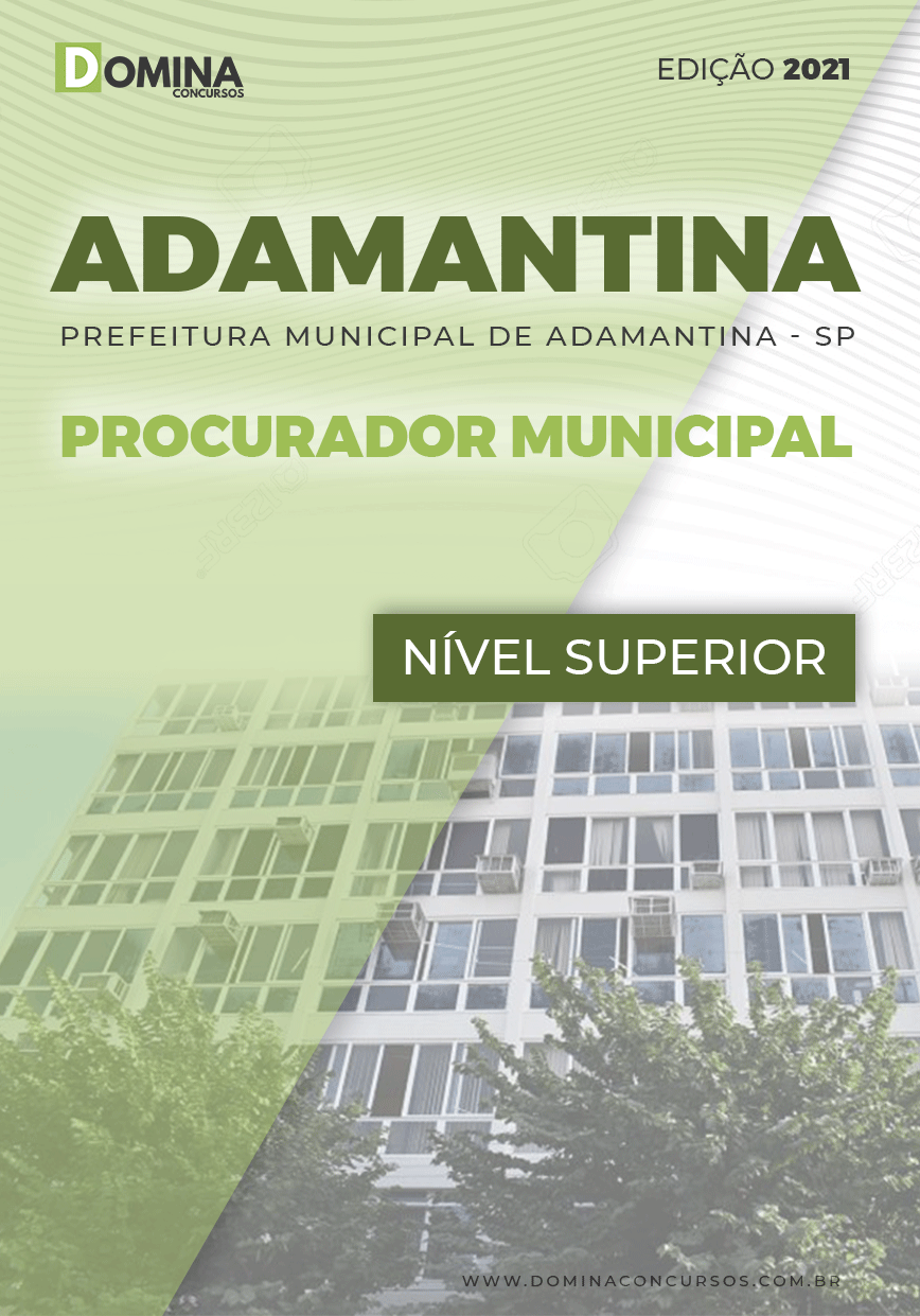 Apostila Pref Adamantina SP 2021 Procurador Municipal
