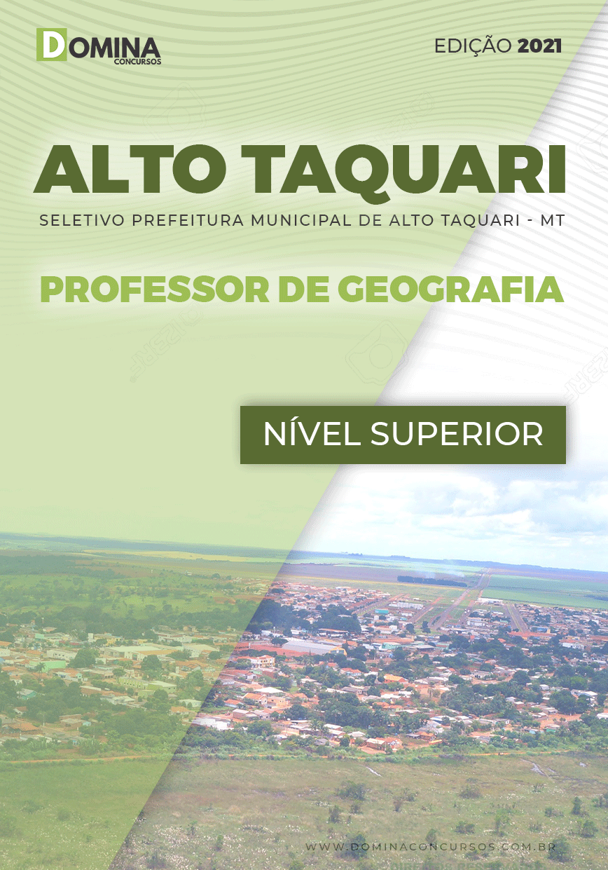 Apostila Pref Alto Taquari MT 2021 Professor de Geografia