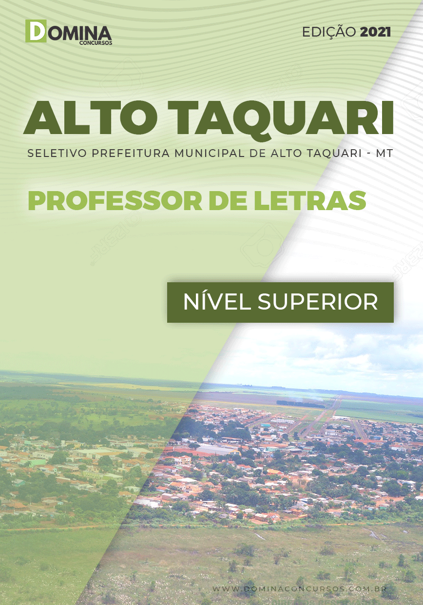 Apostila Pref Alto Taquari MT 2021 Professor de Letras