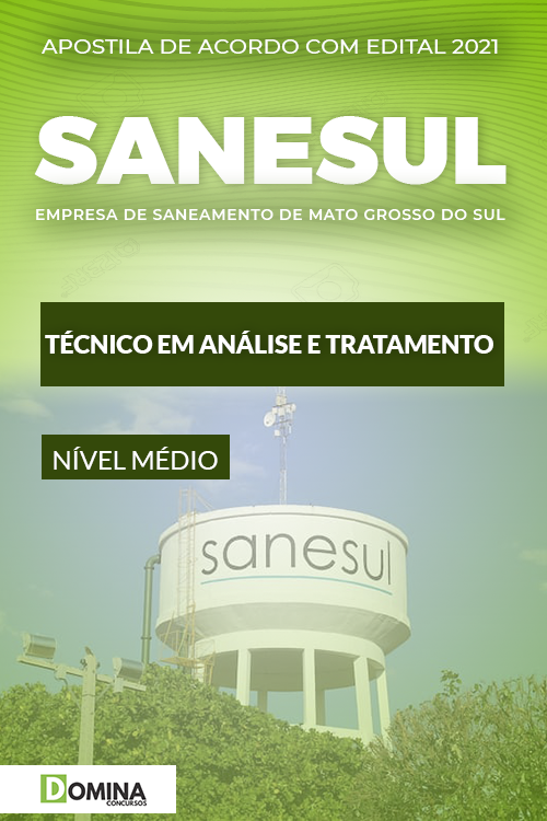 Apostila SANESUL MS 2021 Técnico em Análise e Tratamento