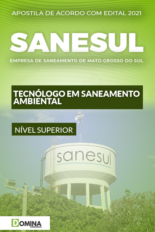 Apostila SANESUL MS 2021 Tecnólogo Saneamento Ambiental