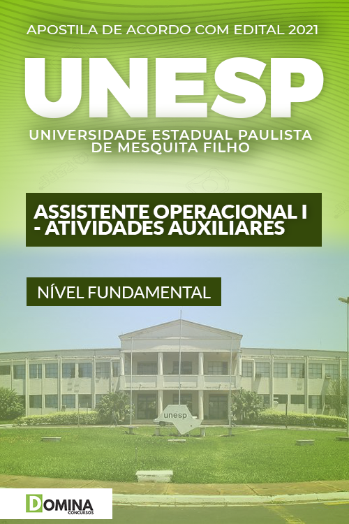 Apostila UNESP UBMZ 2022 Assistente I Atividades Auxiliares