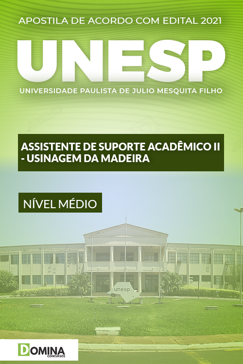Apostila UNESP UEIT 2022 Assistente Suporte II Usinagem Madeira