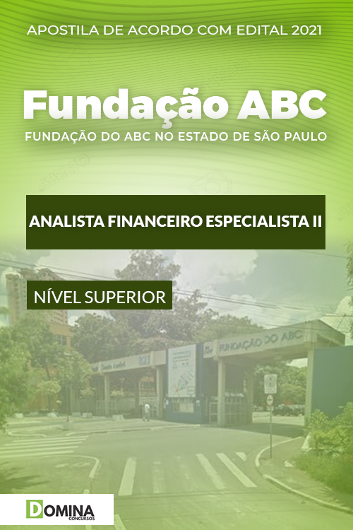 Apostila Fundação ABC SP 2021 Analista Financeiro Especialista II