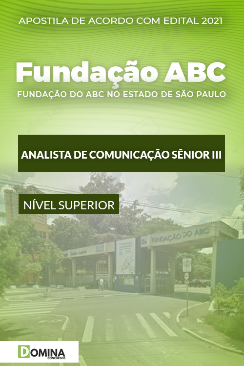 Apostila Fundação ABC SP 2021 Analista Comunicação Sênior III