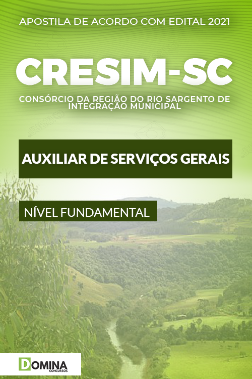 Apostila Concurso CRESIM SC 2021 Auxiliar de Serviços Gerais